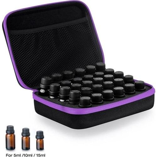Portable Essential Oil Container 30 Compartments Essential Oil Storage Case Bag Shock-proof Travel Rganizer for 5ML 10ML 15ML