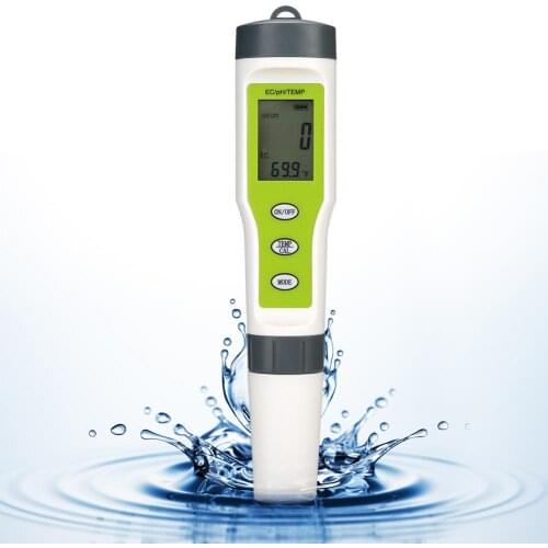 Portable Water Purity Test Pen 3 in 1 Digital EC PH TEMP Meter Water Quality Tester Purity Test Pen