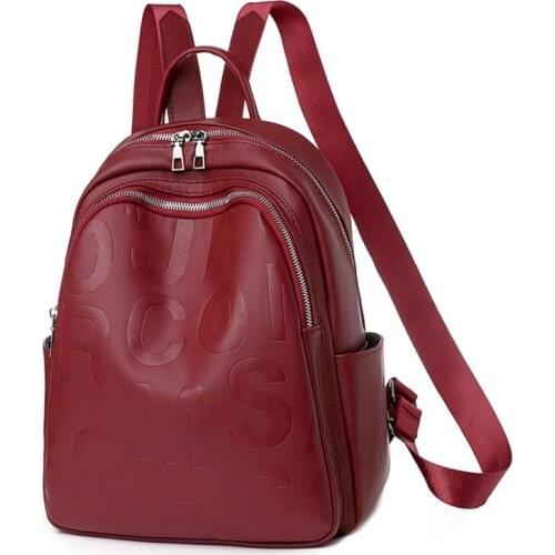 Casual Pu Leather Backpacks Large Capacity School Bags for Teenage Girl High Quality Travel Backpack Multifunction Shoulder Bag