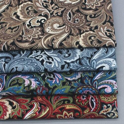 100cm*147cm Vintage Paisley Fabric Headband Diy Clothing Material Cotton Poplin