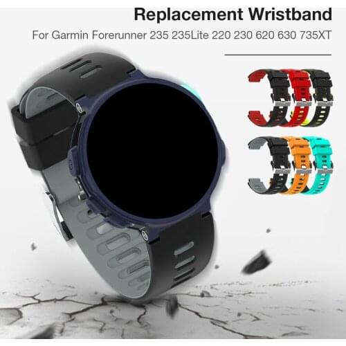 For Garmin Forerunner 235/220/230/620/630/735x Smart watch 22MM Soft Silicone Replacement Band Strap with Tool Bracelet