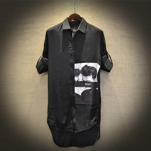 Thintenda Cotton Mens Shirt 2018 Spring Autumn Korean Men Long Shirts Thin Hip Hop Long Sleeve Shirts For Men & Women Loose Tops