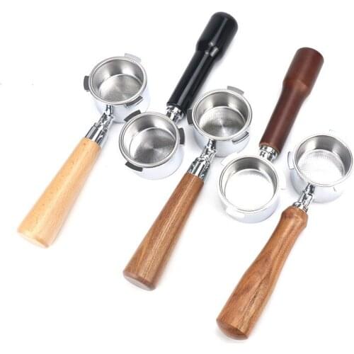 ECO680 coffee machine handle alloy 51mm bottomless modified handle three ears solid wood handle basket filter screen