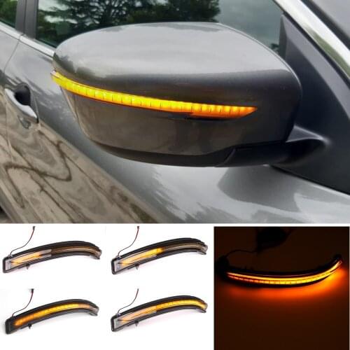 LED Light Dynamic Turn Signal Mirror Blinker Indicator Sequential For Nissan X-Trail T32 Qashqai J11 Murano Z52 Pathfinder R52