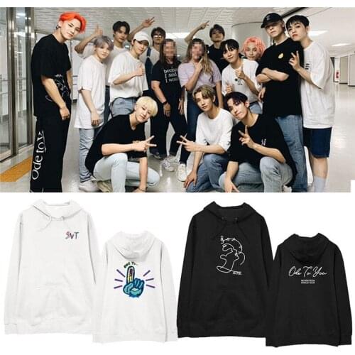 New KPOP SEVENTEEN WORLD TOUR ODE TO YOU Album Oversized Hoodie Casual Loose Hooded Pullover Printed Long Sleeve Sweatshirts