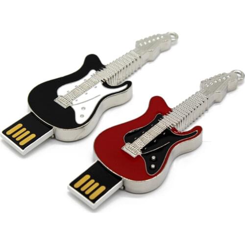 TEXT ME 3 colour black red blue colour crystal guitar model usb2.0 4GB 8GB 16GB 32GB 64GB pen drive USB Flash Drive