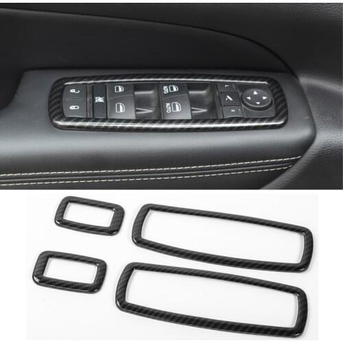 YCCPAUTO Car Interior Sticker Window Control Panel Decoration For Jeep Grand Cherokee 2011-2017 ABS Auto Accessories 4Pcs/lot