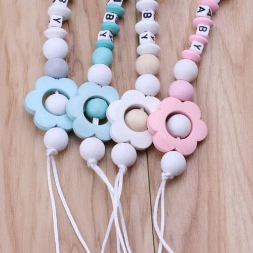 Baby Pacifier Clip Pacifier Chain Panda Shape Hand Made Cute Colourful Beads Dummy Clip Baby Soother Holder For Baby Kid