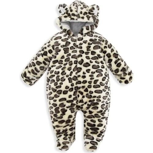 Winter Warm Baby Hoodies Newborn Baby Girl Rompers Cartoon Ropas Bebe De Toddler Boy Clothes Jumpsuit Thicken New Baby Coveralls