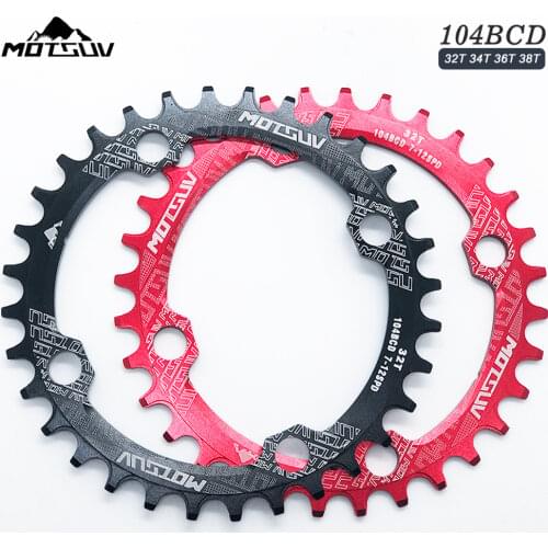 Narrow Wide Chainring 104BCD Oval/Round MTB Mountain bike Crown Crankset 32T 34T 36T 38T Chainwheel Tooth plate Parts mtb parts