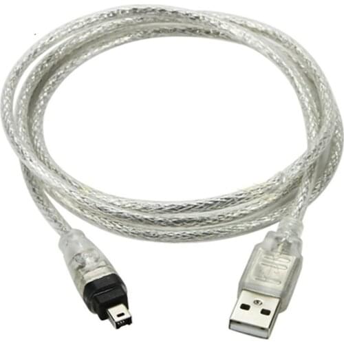 1.5M USB Male to Firewire 1394 4Pin Male Adapter Cord Extension for Sony DCR-TRV75E Camcorder iLink IEEE 1394 Cable 400Mbps
