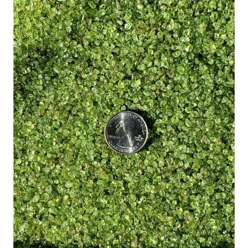 1KG Natural Olivine Rock Gravel Crystal Stones Minerals gravel specimen stone Energy Decorative Stone Fish Tank stone