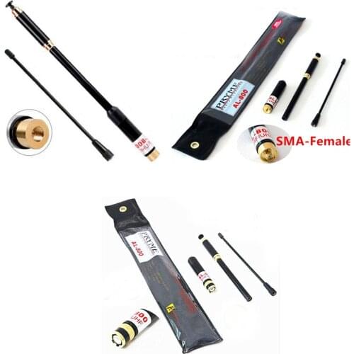 1pcs AL-800 SMA Male / SMA Female / BNC Plug High Gain Dual Band Extendable Detachable Walkie Talkie Antenna