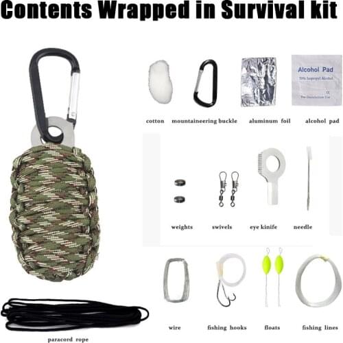 13 in 1 SOS Emergency Equipment emergency bag field survival box self-help box equipment for Camping Hiking saw/fire