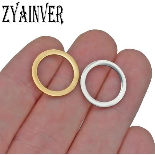 5pc Stainless Steel Gold Geometric Round Circle Square DIY Charms Necklace Bracelet Earrings Connectors Pendant Jewelry Findings