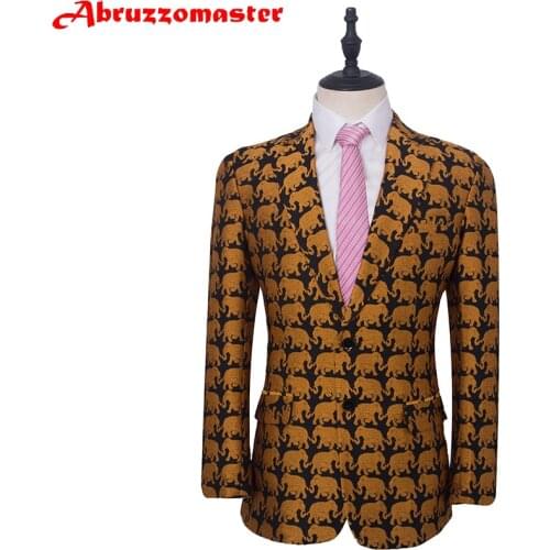 Abruzzomaster New Arrival Print Suit Jacket Animal Print Man Blazers Man Tuxedos Tailor Suit Man Coat Animal Print Suit Top