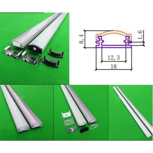 10x1m aluminum profile for led strip,milky/transparent cover for 12mm 5630 pcb with fittings ,ultra slim LED rigid bar housing