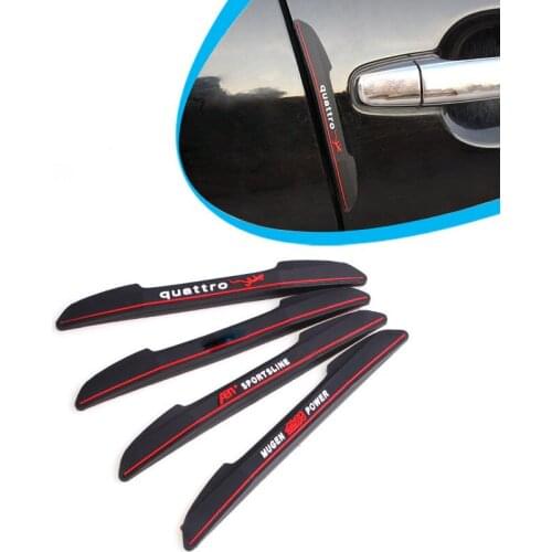 CHIZIYO 4Pcs/Set Car Anti-Collision Strip Door Decorative Bumper Protector Cover Door Stickers