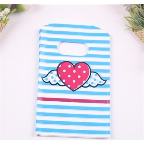 Fashin Line Angle Gift Packaging with Heart 9*15cm 50pcs/lot Luxury Lovely Small Gift Pouches for Cookies