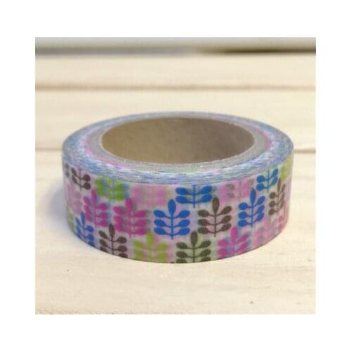 Beautiful high quality washi paper tape/15mm*10m color flower masking japan washi tape