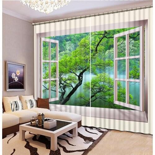 Landscape Curtains Decoration European 3D Curtain For Living room Blackout curtain scenery curtains window