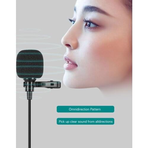 Docooler Mini Lapel Lavalier Clip-on Condenser Microphone Mic with USB Plug for Computer PC Laptop