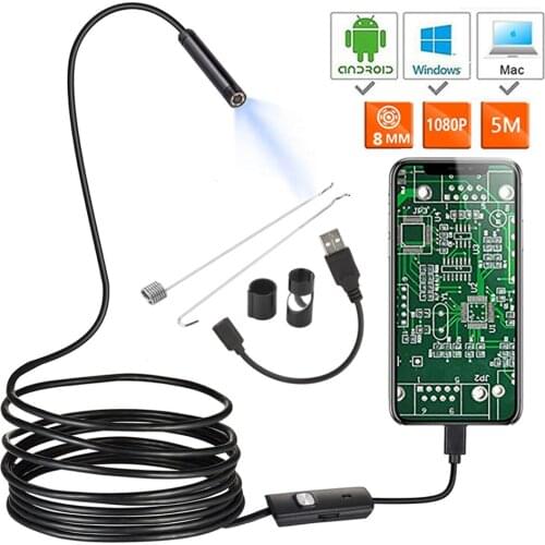 New 1080P Full HD Mini Android Camera Endoscope IP67 1920*1080 2m 5m Micro USB Inspection Video Camera Snake Borescope Tube
