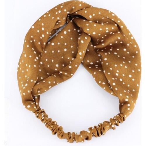 Fashion Face Washing Headwrap for Girls Hair Accessories Vintage Headwear Polka Dots Fabric Twisted Headband Turban for Women