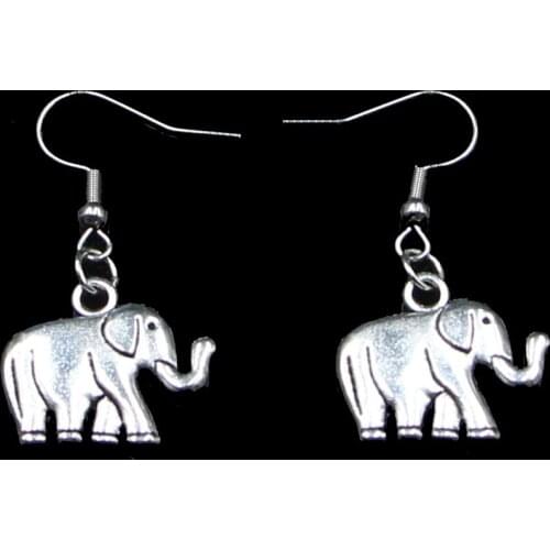 Fashion Handmade Simple Design 21*18*5mm Two Sided Elephant Drop Earrings For Women Gift Fashion Jewelry Cute Small Object
