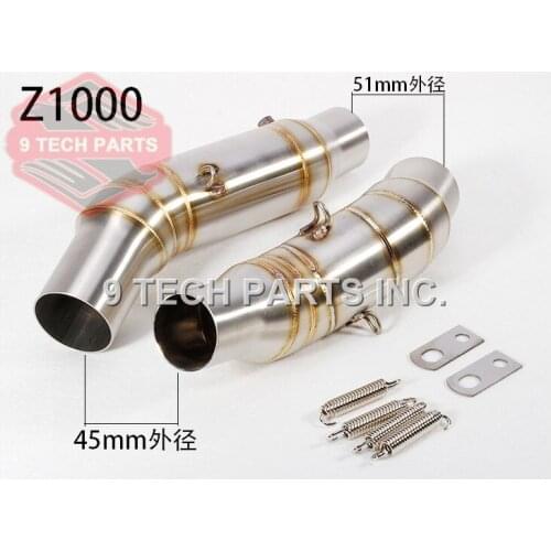 Motorcycle Exhaust middle pipe stainless steel Muffler link pipe middle section adapter pipe for kawasaki Z1000 Z 1000