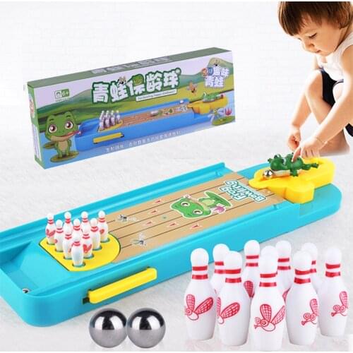 Desktop Bowling Game Mini Toy Funny Indoor Parent-Child Interactive Table Sports Game Toy Educational Gift For Kids Birthday