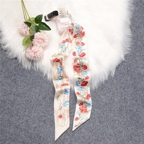 2021 New Tarot Twill 100% Silk Scarf Women Brand Scarf Skinny Bag Scarves Design Wrist Towel Foulard Summer Neckerchief Headband