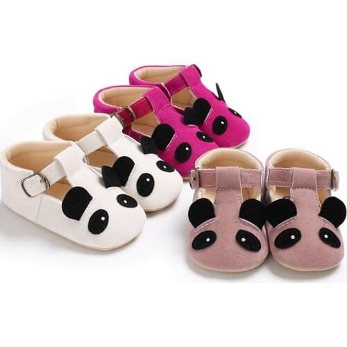 Toddler Baby Girls Cartoon First Walkers Anti-Slip Soft Shoes 0-18 Months Prewalkers Shoes with Cute Ear
