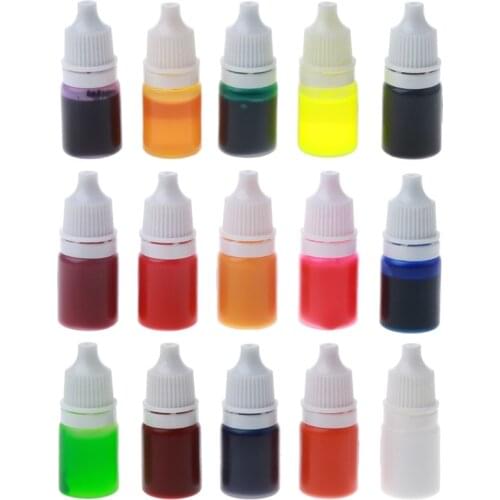 Epoxy Resin Pigment 15 Color Liquid Highly Concentrated Epoxy Resin Colorant Resin Coloring Art Jewelry Making Supplies