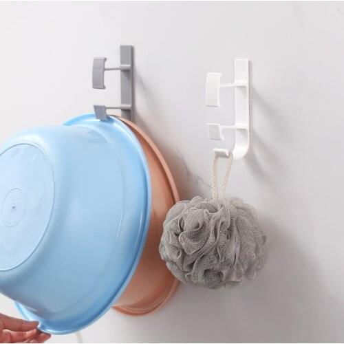 Non-marking Plastic Washbasin Hook Punch-free Bathroom Wall Hanging Bathtub Rack Strong Nail-free Hook