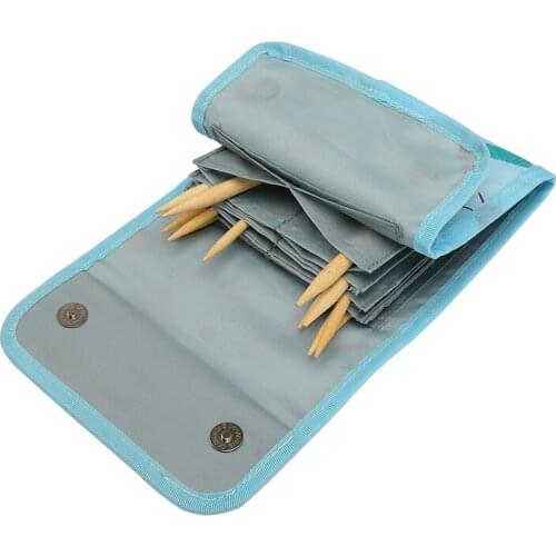 HGHO Knitting Storage Bag Empty Crochet Hooks Knitting Needles Kit Organizer Case for Needles Scissors Ruler Sewing Bags
