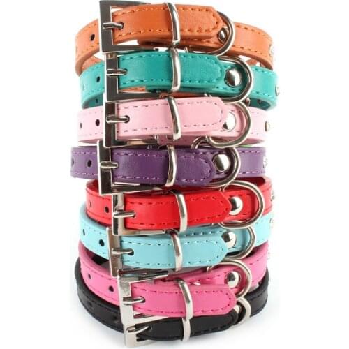 Adjustable Pet Dog Cat Collar Small Pets Nylon Buckles With Bell Dogs Cats Supplies For Chihuahua Bulldog Leash Accessories