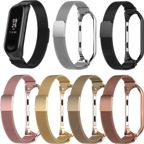 Smart Wristband Stainless steel mesh strap for Xiaomi 3 Smart Watch Accessories