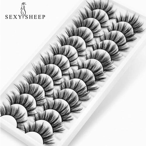 5/8/12 3D Eyelashes Reusable Natural Long Eyelashes 3D Mink Lashes Soft Dramatic Eye lashes For Makeup Cilios Mink Maquiagem