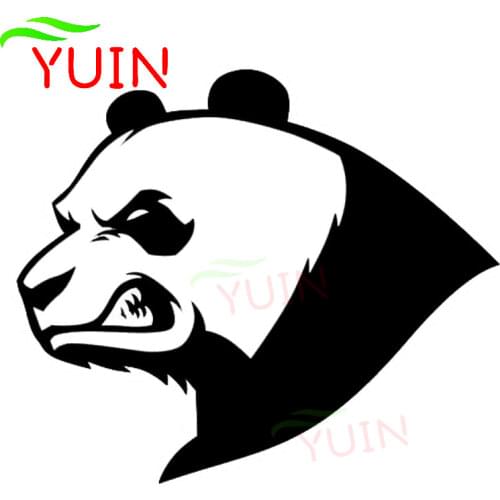Angry Panda Bear Car Sticker Creative Animal Decal Cars Accessories Fashion Personality Body Bumper Decoration Waterproof Decals