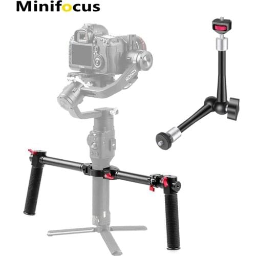 Ronin S Dual Handle Grip with 11" Magic Arm Roin SC Extended Handheld Kit Applicable for Ronin S &MOZA Air 2 Gimbal Stabilizer
