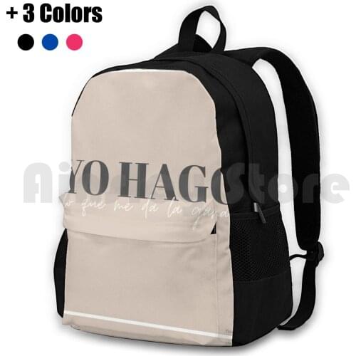 Yo Hago Lo Que Me Da La Gana Outdoor Hiking Backpack Riding Climbing Sports Bag Yhlqmdlg Bad Bunny Reggeaton Latin Music