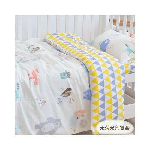 With Filling Nordic Style Cotton Crib Bedding Set cot protector Baby Bed Linen For Newborns Baby Sheet ,Duvet /Sheet/Pillow