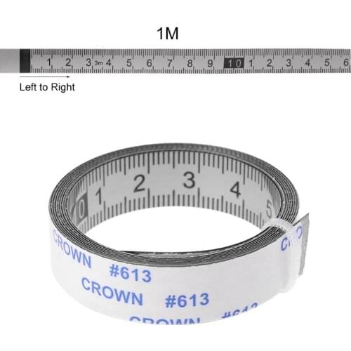 Stainless Steel Miter Track Tape Measure Self Adhesive Metric Scale Ruler 1M-3M For T-track Router Table Saw Woodworking Tool
