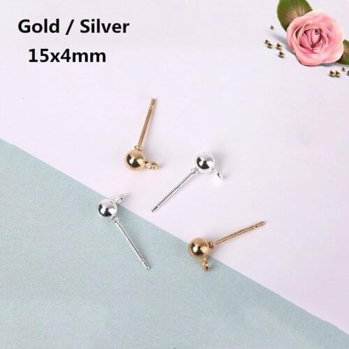 Wholesale 500pcs Metal Round Base Stud Earring DIY Earrings Making Jewelry Accessories For Women Wedding Party Gift Pendientes