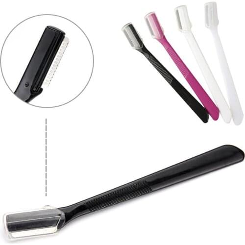 2pcs Eyebrow Trimmer Facial Hair Trimmer Shaping Eyebrow Knife Razor Stainless Steel Blade Eyebrow Remover Makeup Tool Wholesale