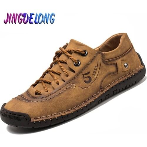 Fashion Men Casual Shoes Suede Leather Comfortable Men Driving Shoes Lace-Up Male Formal Wedding Dress Shoes Man Footwear 38-48
