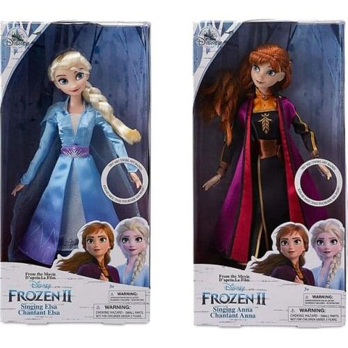 Hasbro Frozen Princess Magic Elsa Anna Music Light Figurine Anime Dolls PVC Action Figure Model Toy Kids Gift