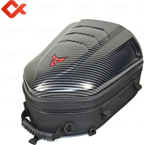 Rear Motorcycle Tail Bag Waterproof Motorcycle Backpack Mens Shoulder Bags ABS Hard Shell Motorcycle Helmet Bag Reflective net