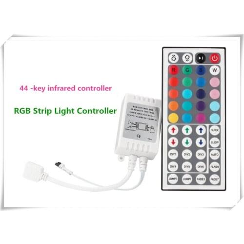 10pcs/lot DC12V 3 way Common Anode 6A 44 key rgb ir remote controller led accessories to control smd 5050 led strip lighting